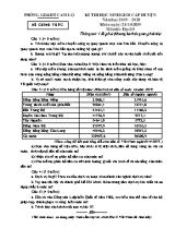 Đề thi học sinh giỏi cấp huyện môn Địa lý Lớp 9 - Năm học 2019-2020 - Phòng giáo dục và đào tạo Cam Lộ (Có đáp án)